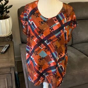 Cabi Zadie lattice plaid top 2 piece set # 3773